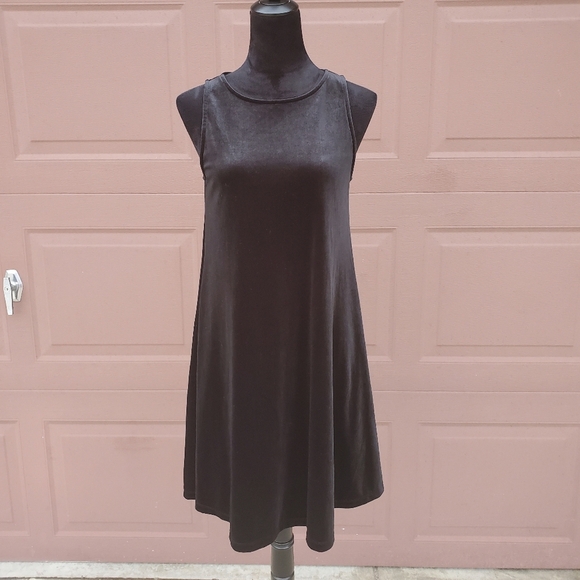 Old Navy Sleeveless Black A-Line Velour Dress Size Small Tall NWOT - Picture 5 of 12